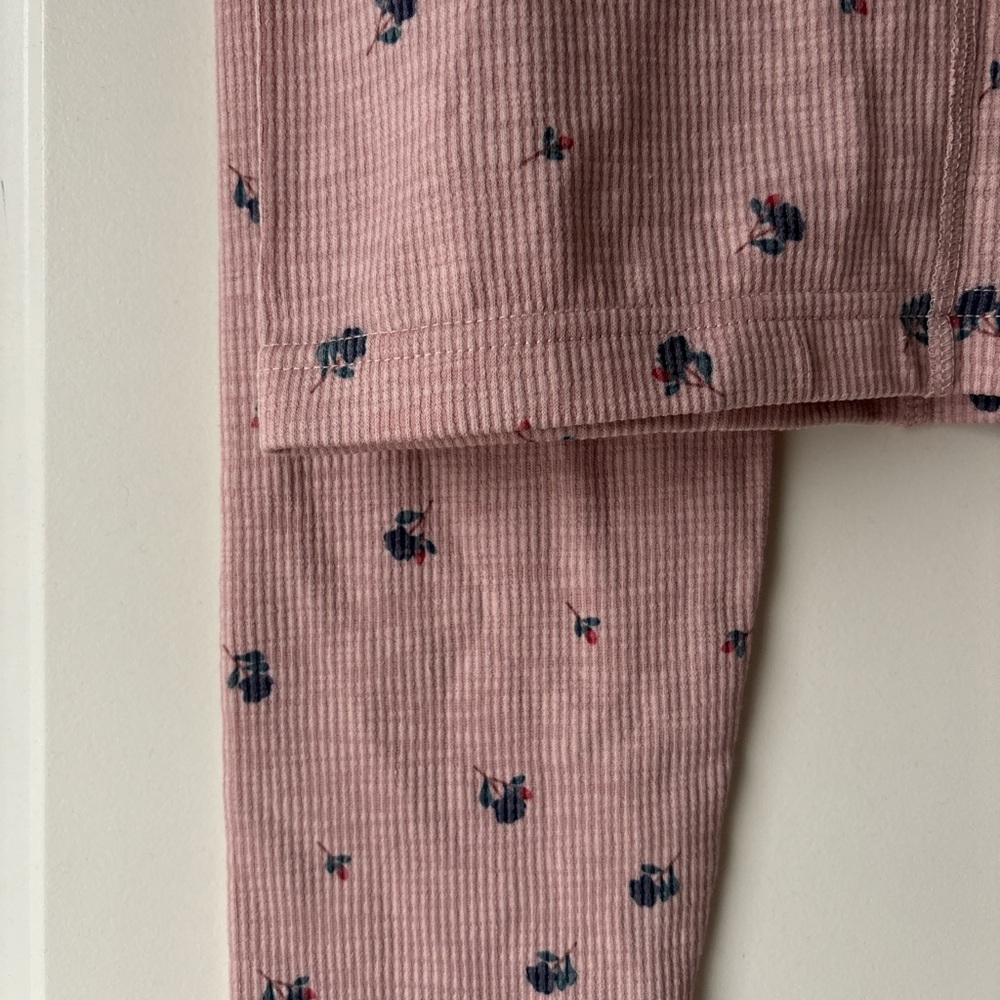 Anthropologie Pink Leggings with Floral Print